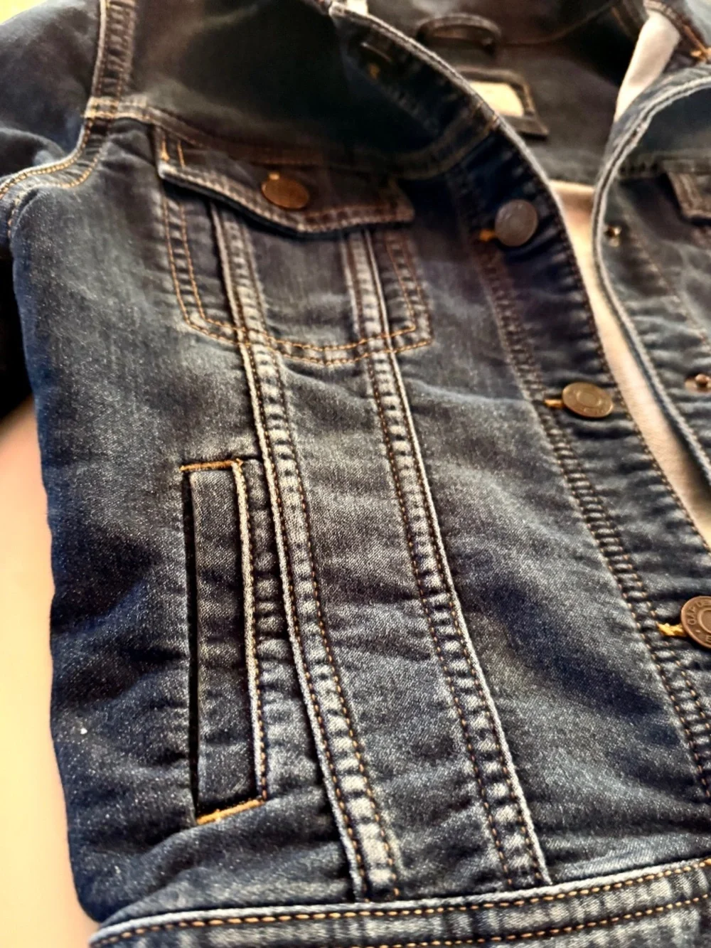 GapKids 1969 Premium Denim Trucker Jacket | Dark Wash | CLASSIC